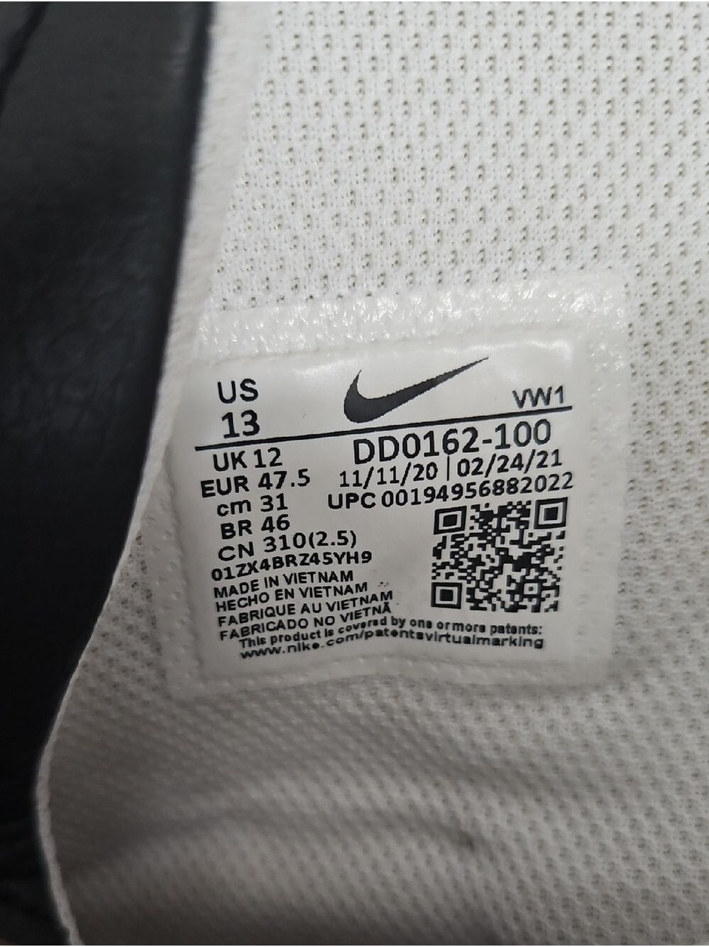 Women’s Nike Court Legacy Mid Canvas Sneakers White Black Size 13 Used Pre-loved - Picture 10 of 17